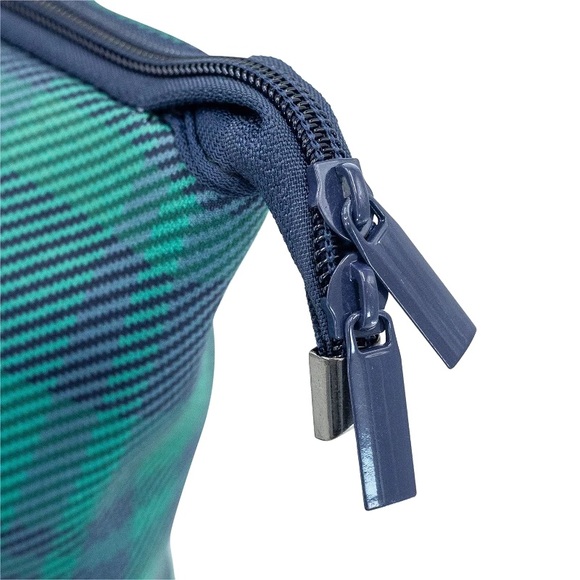 My Tagalongs Weekender Bag Blue Green Plaid Tote Neoprene Travel Bag Gym Bag - Picture 9 of 13